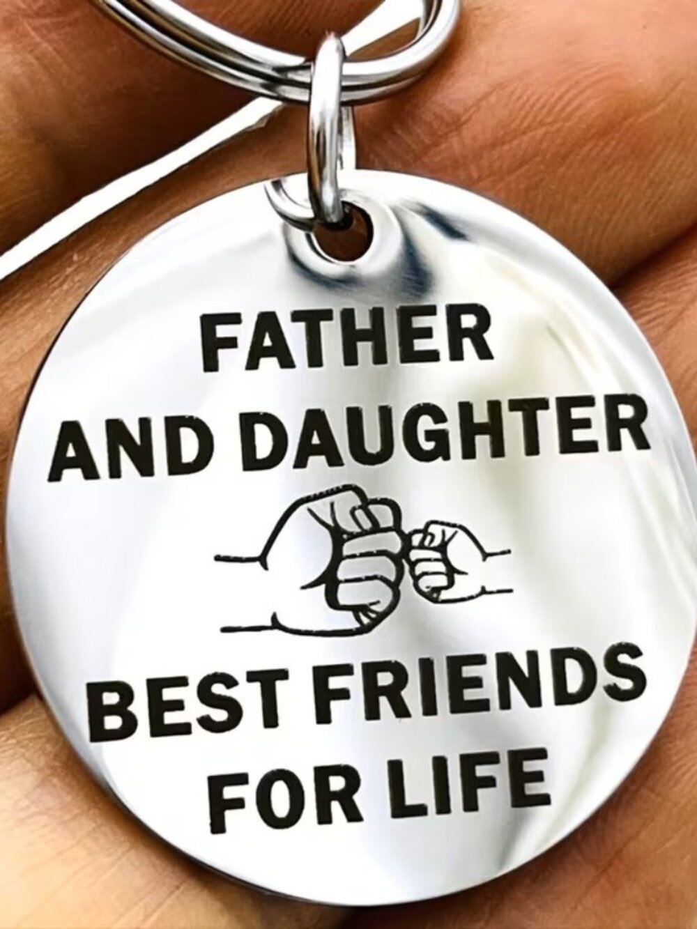 Father Daughter Best Friends For Life Keychain Dad Gift Keepsake Fathers Day
